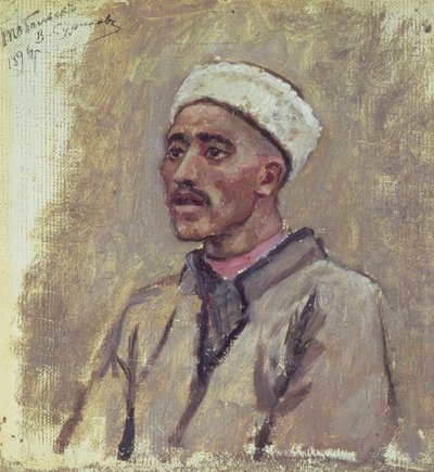 シベリアのタルタル、「ヤーマックはシベリアを征服する」のためのスケッチ、1894 作： Vasilij Ivanovic Surikov
